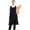 Black, variant on Big Plus Size Aprons for Women with Pockets Cotton Linen Baking Kitchen Cooking