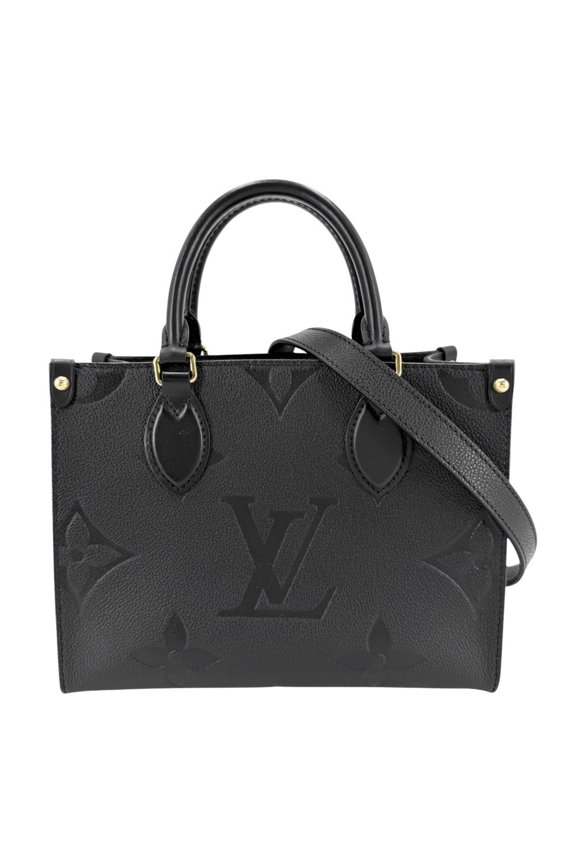 Pre-Owned Louis Vuitton Women's OnTheGo PM Handbag Shoulder Bag Crossbody Mini Noir LOUIS...
