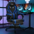 thumbnail image 4 of Gymax Massage Gaming Chair Racing Recliner Computer Desk Chair w/Footrest Blue, 4 of 10