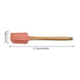 thumbnail image 2 of ETHKIA Round Wood Handle Silicone Spatula - Silicone, Wood Handle, Heat-Resistant - for Mixing, Scraping in Kitchen Baking PK2, 2 of 4