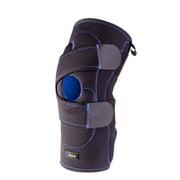 PF Knee Brace Lateral, J Buttress, Hinges, Pads Left Leg (Black) Large by ACTIMOVE