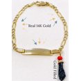 thumbnail image 6 of Gold Yellow / White Baby Bracelet ID Kids Children Azabache Pulsera Oro Real - Prime Jewelry 269, 6 of 7