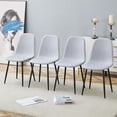thumbnail image 2 of Set of 4 Dining Chair Set Comfortable Linen-Cotton Integrated Seat and Backrest Modern Home Matching for Kitchen Living Room, 2 of 15