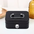 thumbnail image 6 of Lock Box Steel Mini Piggy Bank Safe Box with Key Lock for Kids Cash Box Money Box 4 53 x 3 35 x 1 97 Black, 6 of 6