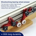 thumbnail image 2 of Amdohai 2pcs Polyvalent en Alliage d'Aluminium Précis Stock Guides Table Scies Roulement Roue Rouleau Planche à Bois Presseur pour 30 et 45 Fentes Standard, 2 of 8