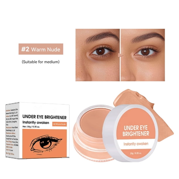 Crema iluminadora para ojos, corrector de ojeras, para iluminar el tono debajo de los ojos, 10 g, maquillaje de ojos