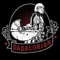 thumbnail image 2 of Women's Star Wars: The Mandalorian Grogu and Din Djarin Dadalorian Cradle Sketch Graphic Tee Black X Large, 2 of 4