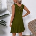 thumbnail image 5 of Bosfbaoi Women's Sleeveless Ruffle Hem Mini Dress, Solid Color Loose Fit Casual Sundress, Soft Breathable Lightweight Dress for Daily Summer, 5 of 9