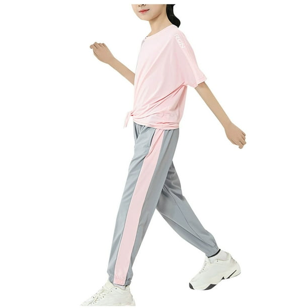 Odeerbi 6-16 Años Niños Niñas Pantalones de Deporte Deportivo Jogger Pantalones de Verano Protección Solar Joggers Al Aire Libre