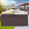 thumbnail image 2 of Homall 82 Gallon Outdoor Storage in Resin Deck Box Lockable Deck Box, Brown, 2 of 7