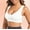 White, variant on Samickarr Front Closure Sports Bras For Women Comfortable Wirefree Yoga Bra With Removable Pads Comfy Workout Gym Activewear Sleep Bra Stretchable Straps Bra