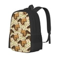 thumbnail image 1 of Easygdp Cute Squirrel with Green Leaves Mochila de Gran Capacidad Minimalista Ideal para Escuela, Viajes y Uso Diario, 1 of 6