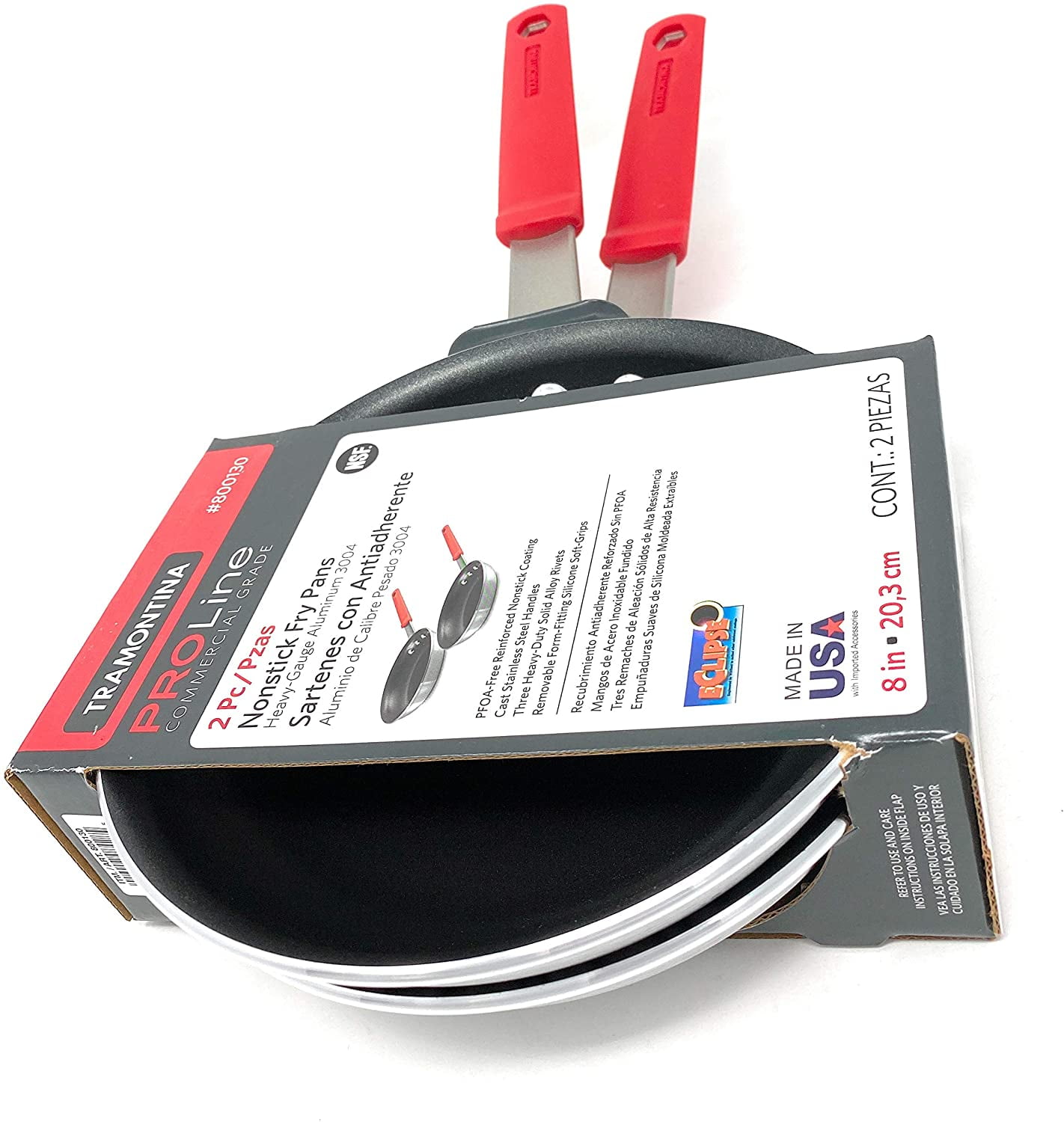 Tramontina Pro Line Commercial Grade Nonstick Fry Pans 8" - 2 Pk