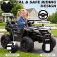 thumbnail image 4 of Ktaxon 12V Kids Electric Ride On Car w/ Parent Remote Control, Bluetooth, Lights, 3 Speeds, Powered Wheel Ride On Toy for Boys & Girls Ages 2-6, Black, 4 of 9