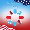 thumbnail image 5 of Kokovifyves 4th Of July Patriotic Press On Nails 24Pcs Classic Flag Style Short Fake Nails Holiday Party Nail Decor, 5 of 9