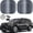 METALLIC GRAY, variant on 2-Piece Windshield Sun Shade - Foldable Car Front Window Sunshade for Most Cars SUV Truck Heat Blocker Visor Protector Blocks Max UV Rays and Keeps Your Vehicle Cool