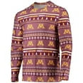 thumbnail image 2 of Men's Concepts Sport Maroon Minnesota Golden Gophers Ugly Sweater Long Sleeve Top and Pants Sleep Set, 2 of 5