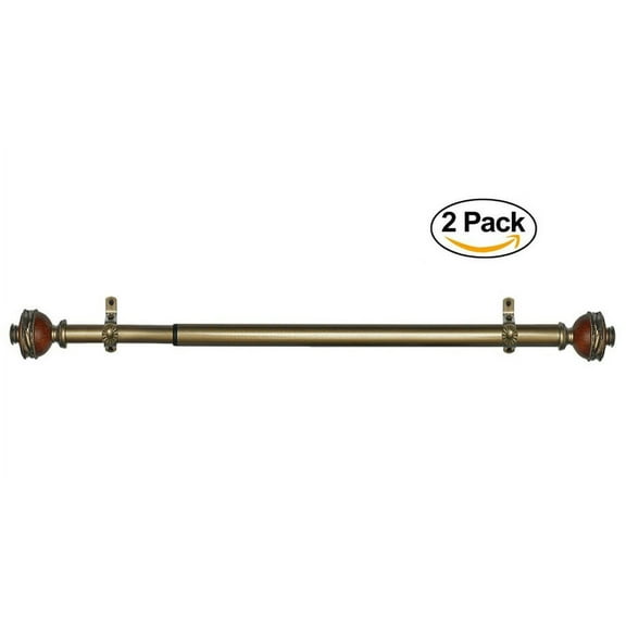 Achim Home Furnishings Camino Ava Window Rod and Finial, 28 to 48-Inch (Set of 2)