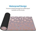 thumbnail image 4 of Pink Rose Gold Leopard Print Gaming Mouse Pad - 35.4x15.7 Inch, Extended Waterproof Cheetah Desk Pad, Non-Slip Rubber Base, Large Keyboard Mat for Work/Office/Home, 4 of 6