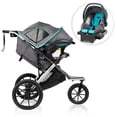 thumbnail image 2 of Evenflo Victory Plus Jogging Stroller Travel System with LiteMax Infant Car Seat (0-6 Years), 2 of 9