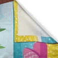thumbnail image 3 of Ambesonne Hawaii Kitchen Curtains, Beach Flamingo Palm Tree Art, 55"x45", Shamrock Green and Sky Blue, 3 of 3