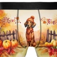 thumbnail image 4 of Happy Thanksgiving Dachshund Give Thanks Fall Beanie Scarf Welcome All Over Print Boxer Briefs Underwear for Men Dad Wiener Dog Lover Gifts Idea - 00020, 4 of 6