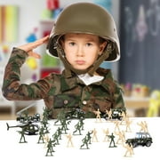 TOY Life Army Men Toys for Boys, Toy Soldiers Army Toys Plastic Green Army Men Army Action Figures Military Toys, Die Cast Metal Military Vehicles with a Bag Toy Helicopter, Halloween Prizes for Kids