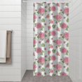 thumbnail image 2 of Pioneer Flower Floral Print Pattern Shower Curtain 36"x72", Bathroom Decorative Shower Curtain Set with 12 Hooks, Waterproof Washable, 2 of 6
