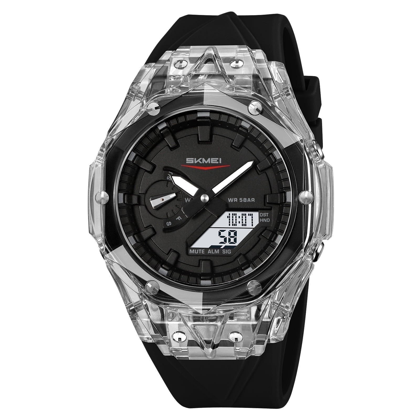 Explojoy Military Digital Sports Watch – Waterproof Chronograph Wristwatch with LED Backlight, Alarm & Date Display for Men