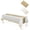 White&Gold, variant on Plastic Tablecloth, Dot Confetti Rectangle Plastic Disposable Tablecloth for Birthday Wedding Engagement Anniversary Party Decorations, 54 x 108 Inch