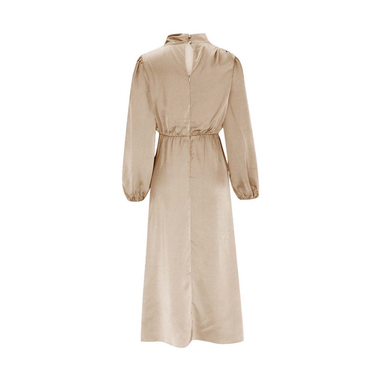 straight neck silk dress LILYSILK Female Silk Dress - Bronze Natural Silk