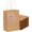 Kraft Brown, variant on 100 count White Mini Paper Bags with Handles 6"x4.5"x2.5" Party Favor Bags Multiple Uses (Mini size)