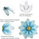 thumbnail image 3 of Decoración de pared de flores de metal de 33 cm, decoraciones artísticas de pared de flores multicapa, para balcón, patio, porche, dormitorio, sala de estar, jardín, oficina (azul) brillar Electrónica, 3 of 5