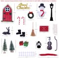 thumbnail image 1 of Adornos navideños para puerta de elfo de madera para casa de muñecas, mini hada, accesorios para escenas en miniatura, 1 of 5