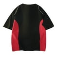 thumbnail image 3 of AHTJRT Men's Unisex Oversized Contrast Color Graphic Streetwear T-Shirt Vintage Summer Tops Red XL, 3 of 3