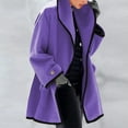 thumbnail image 1 of PVCS Womens Warm Faux Coat Cardigan Winter Solid Long Sleeve Outerwear, 1 of 4