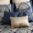 thumbnail image 4 of Barret 9 pc Queen Comforter Set  Navy Riverbrook Home Barret Navy Microfiber Comforter Set Queen, 4 of 5