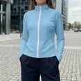 thumbnail image 2 of UDAUDU Women's Plus Size Sun Shirts UPF 50+ UV Protection Clothing Long Sleeve Full Zip Jacket Lightweight 2026 Workout Athletic Tops Sky Blue 5XL, 2 of 7