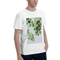 thumbnail image 2 of Bingfone Watercolor Green Leaves Men'S Loose Fit Short-Sleeve Pocket T-Shirt, 2 of 7