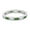 Green Emerald CZ, variant on Full Eternity Baguette Wedding Band Ring CZ 925 Sterling Silver Size 4