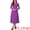 Purple, variant on Women's Long Sleeve Formal Crewneck A-Line Maxi Dress 2XL Burgundy