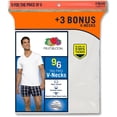thumbnail image 2 of Men's Classic White V Necks, 6+3 Bonus Pack, 2 of 3