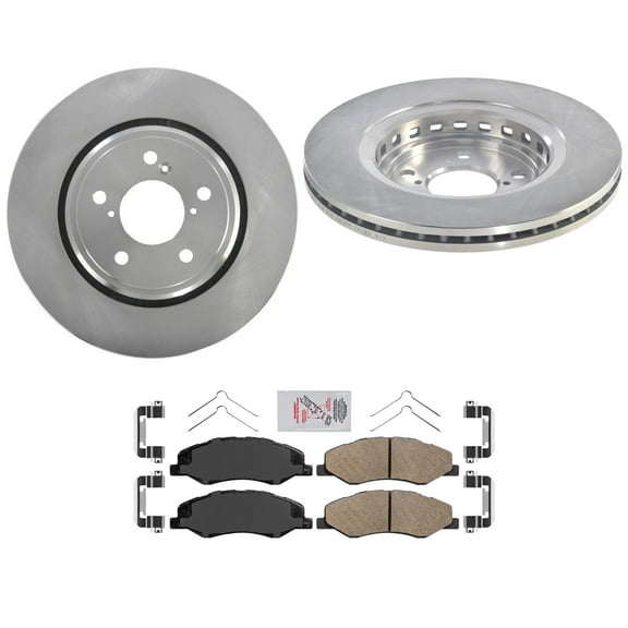 Front Brake Rotors & Ceramic Brake Pads Fits for Honda Odyssey 2018-2020