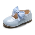 thumbnail image 6 of Toddler Little Girls Flower Dress Shoes Mary Jane Ballet Flats Party School Bowknot Princess Wedding Shoes Light Blue 10.5(21), 6 of 6