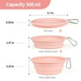 thumbnail image 3 of PoyPet Large Silicone Collapsible Dog Bowl 500 mL, Portable Water Bowl for Dogs Cats Pet Foldable Feeding Watering Dish for Traveling, 3 of 8