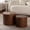 Walnut, variant on Noble House Nathan 2-Piece Round Nesting Coffee Table Set, Modern Wooden Industrial Side Tables, Light Wood, Set of 2