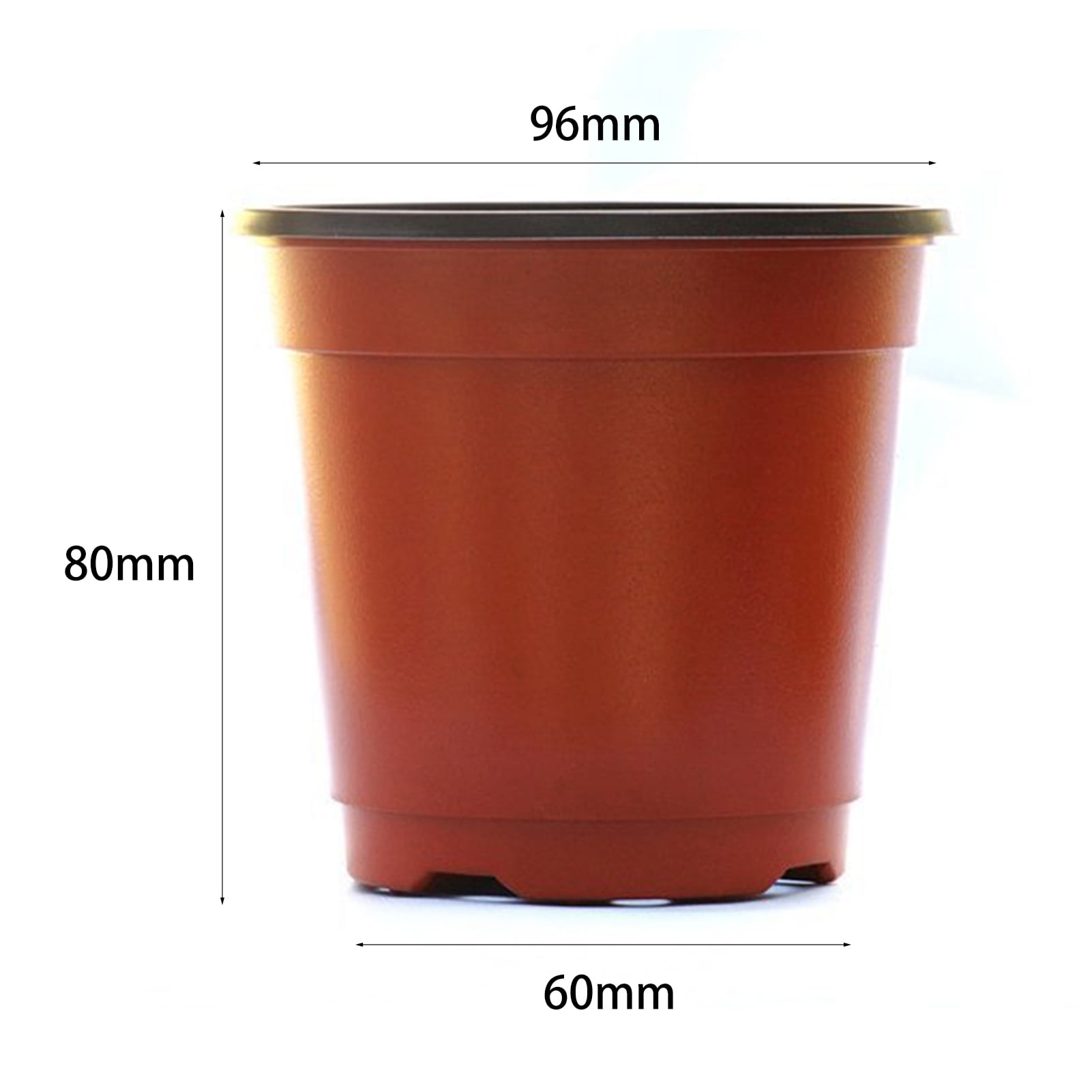 DUNPUTE 4 5 6 Inch Nursery Pots 50 Packs Seedling Pots with Drainage Hole Black, 6 Inch Plastic Plant Starting Containers for Seedling Cutting Transplanting 