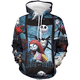 thumbnail image 3 of Sudadera con capucha con estampado 3D de pesadilla antes de Navidad para hombres y mujeres, sudaderas con capucha de Jack Skellington Sally, sudaderas con capucha de Cosplay de terror de Halloween, re, 3 of 5