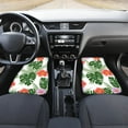thumbnail image 2 of Uourmeti Cartoon Tropical Flowers & Plants Print Car Mats Set of 4, Floor Mats Universal All Weather Fit Vehicles Accessories, 2 of 6