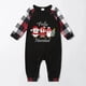 thumbnail image 3 of Conjunto de pijamas familiares a juego de Navidad, diseño exclusivo, tres pingüinos, Feliz Navidad, negro, 3 of 3